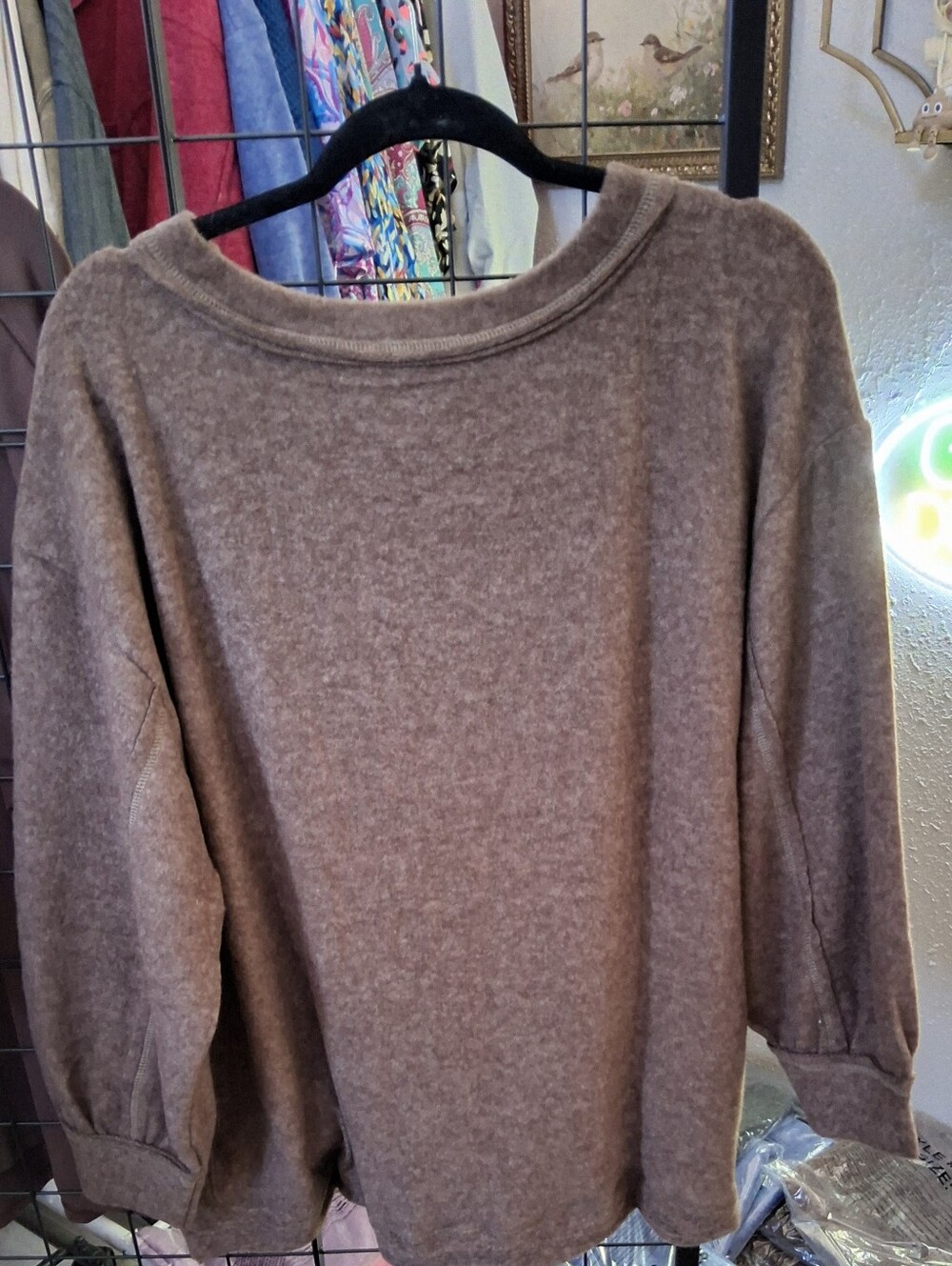 Zenana Long Sleeve HACCI brushed Cotton Sweatshirt - Picture 2 of 2